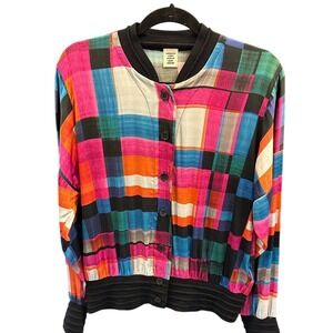 CapJaluca by Aldo Martin Free People Plaid Women's Cardigan Size L